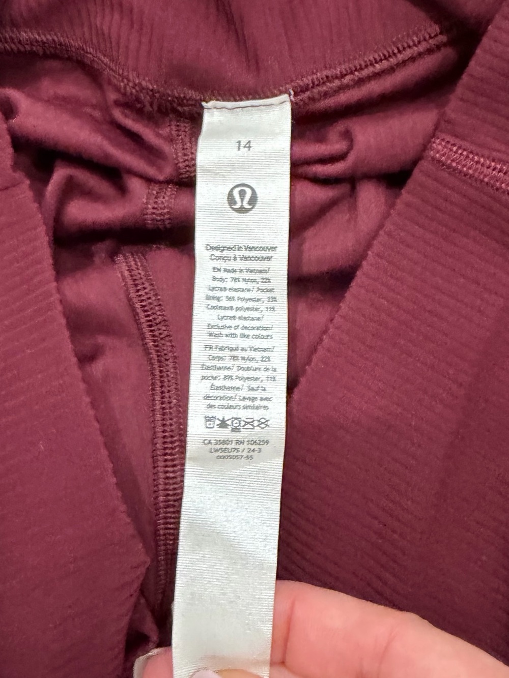 Lululemon Align Ribbed - Maroon  Cherry - Picture 5 of 9